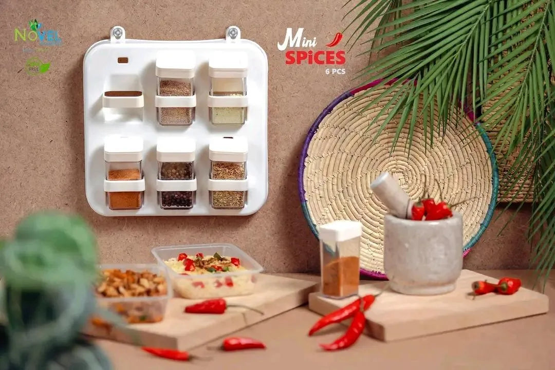 Mini Spice Rack with 6 BPA-Free Jars | Food Storage Pakistan | SBZONE | Image 4