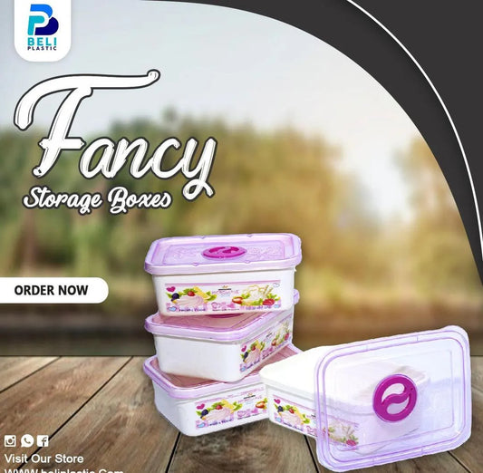 4-Piece Fancy Stackable Food Storage Boxes | Food Storage Pakistan | SBZONE | Image 1