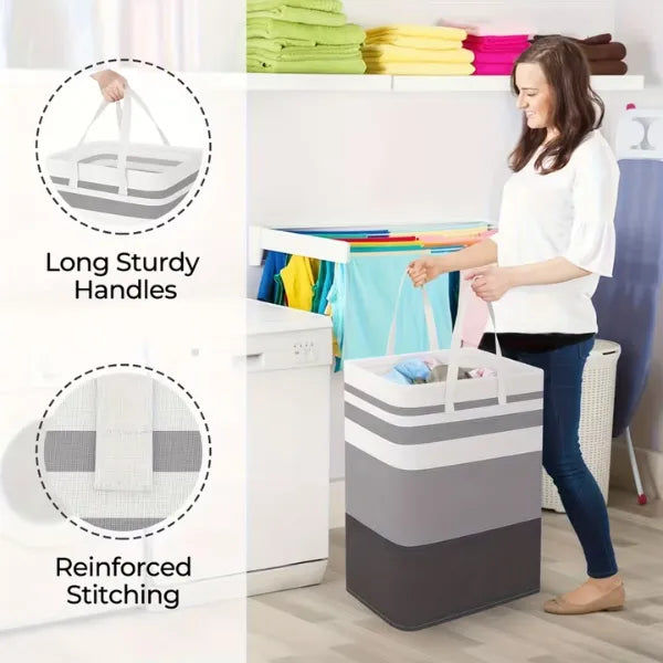 Foldable Laundry Basket 20×12 Inches – Multicolor - product image 4