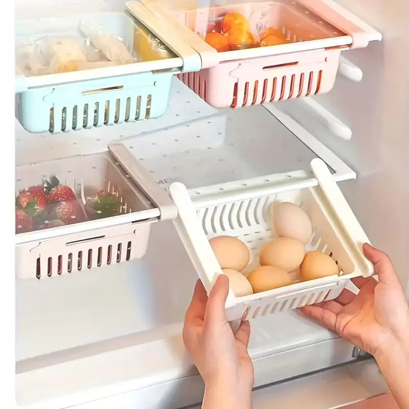 Adjustable Stretchable Fridge Storage Basket | Food Storage Pakistan | SBZONE | Image 1
