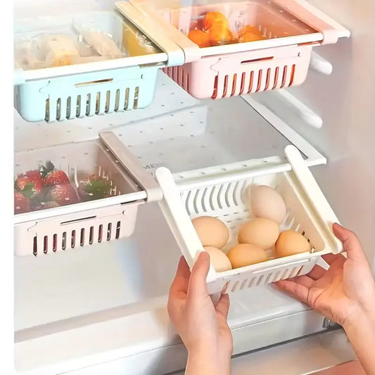 Adjustable Stretchable Fridge Storage Basket | Food Storage Pakistan | SBZONE | Image 1
