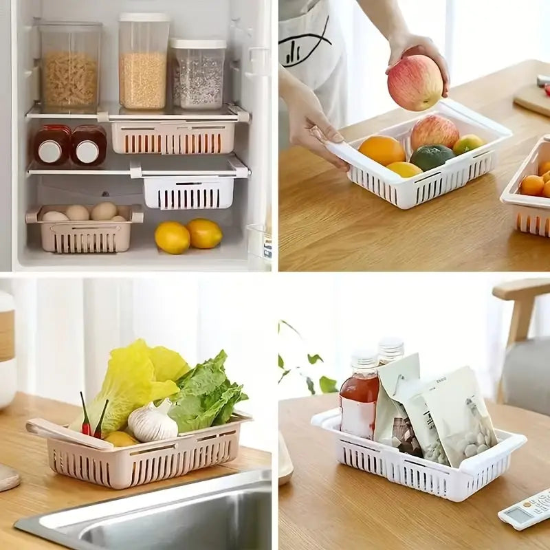 Adjustable Stretchable Fridge Storage Basket | Food Storage Pakistan | SBZONE | Image 3