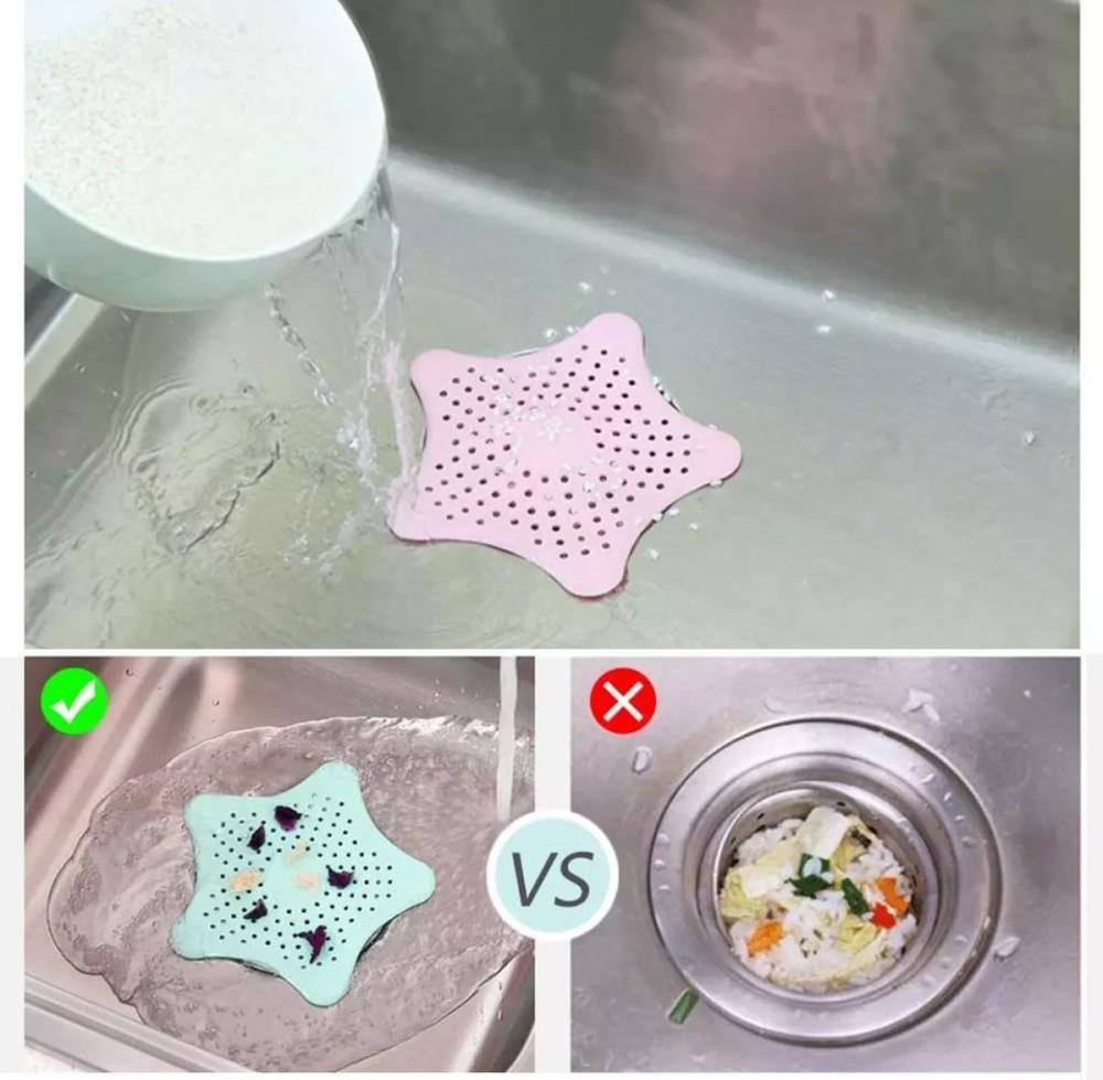 Star-Shaped Silicone Sink Drain Strainer - product image 1