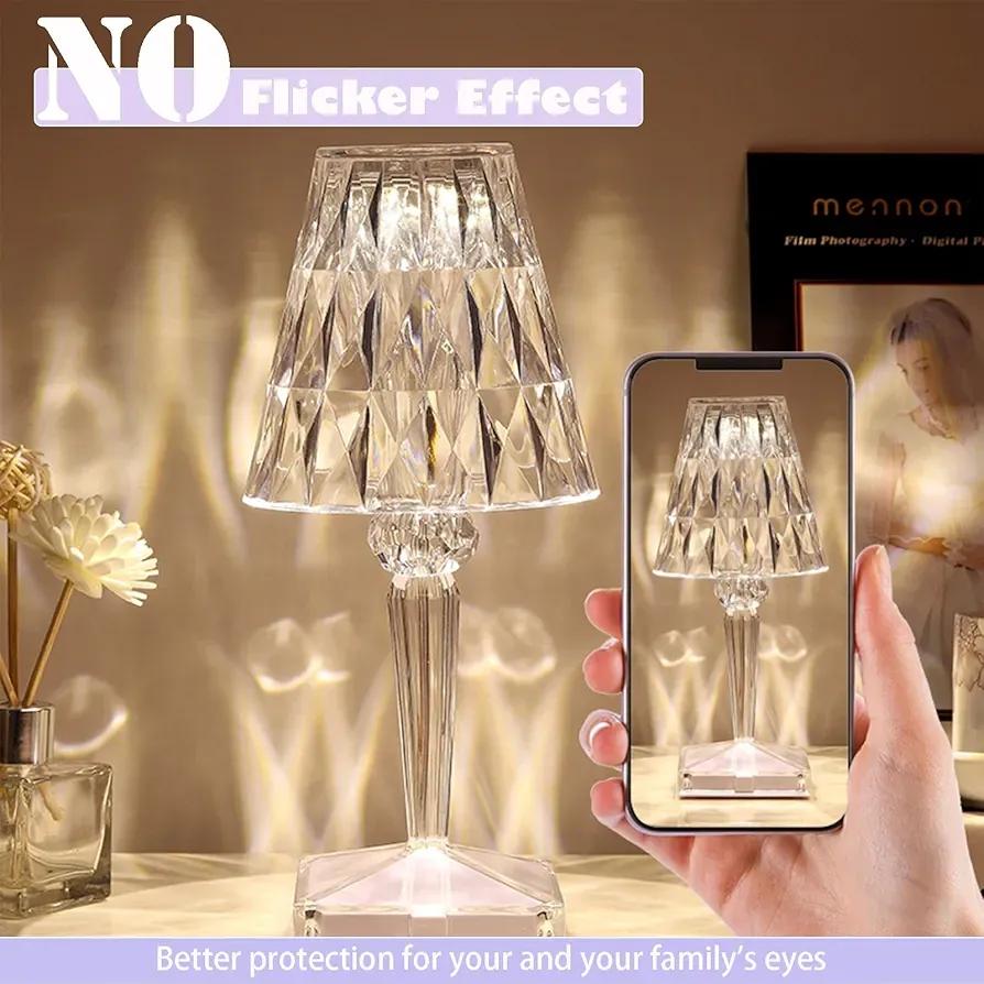 Rechargeable Crystal Table Lamp with Touch & Remote | Smart Home Gadget Pakistan | SBZONE | Image 4