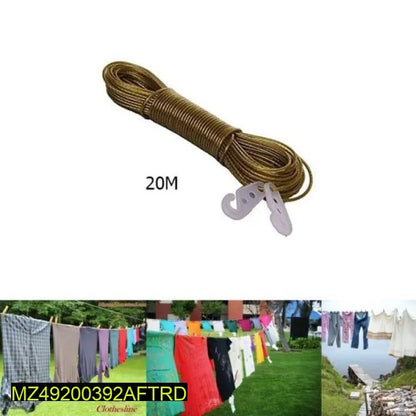 Twenty-metre PVC-coated laundry rope