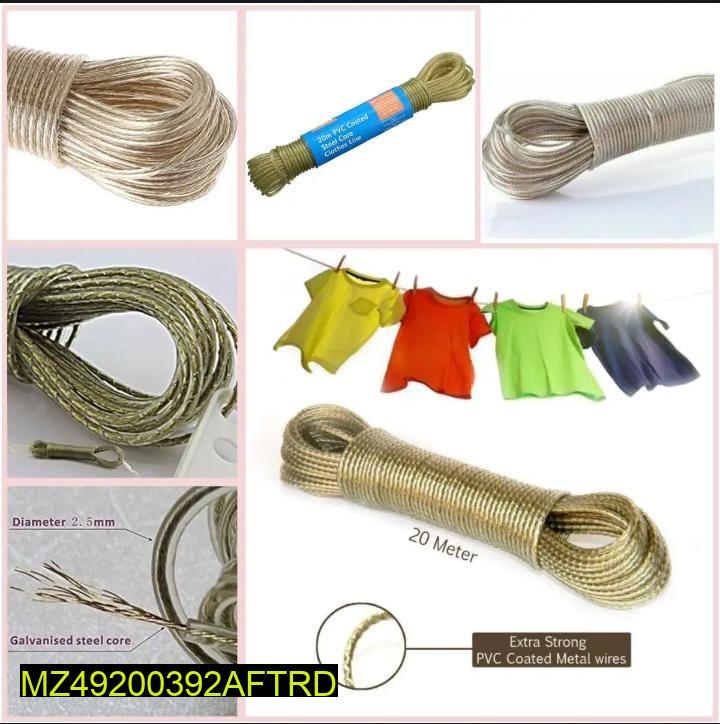 Rust-resistant laundry rope use view