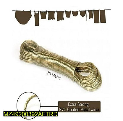Twenty-metre hanging clothes rope