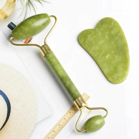 Jade Roller & Gua Sha Facial Massage Set | SBZONE Pakistan | Image 1