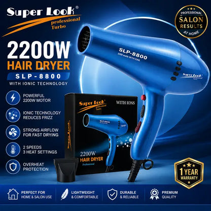 Super Look SLP-8800 Ionic Hair Dryer – 2200W | SBZONE Pakistan | Image 1