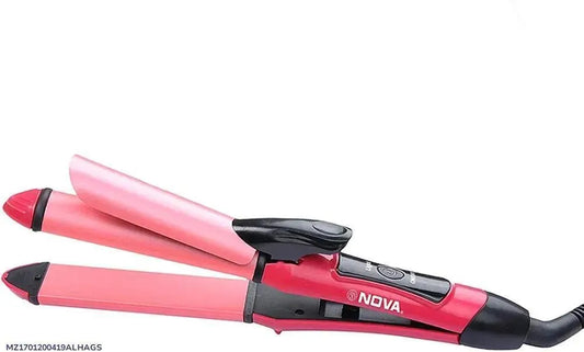 Nova 2-in-1 Hair Straightener & Curler – Pink | SBZONE Pakistan | Image 2