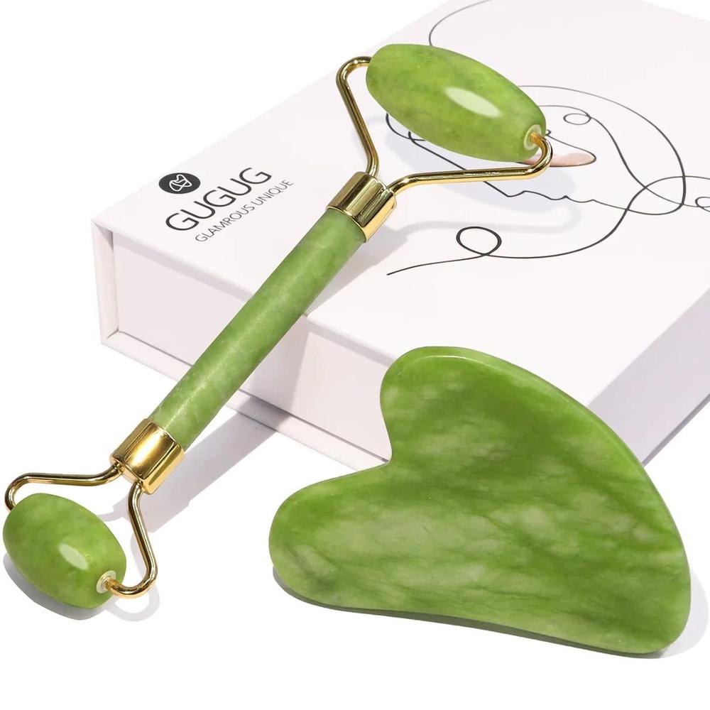 Jade Roller & Gua Sha Facial Massage Set | SBZONE Pakistan | Image 2