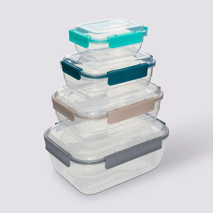4-piece airtight locking food storage container set