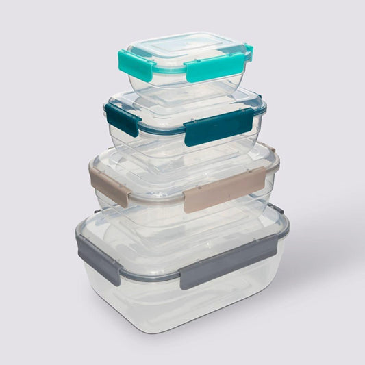 4-piece airtight locking food storage container set