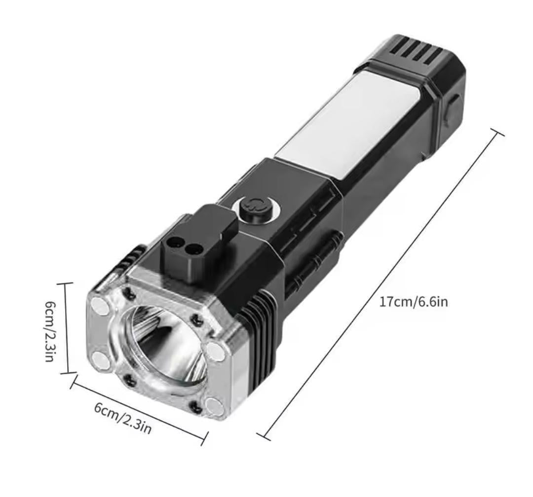 Rechargeable Emergency LED Torch with Window Hammer & Belt Cutter - product image 5