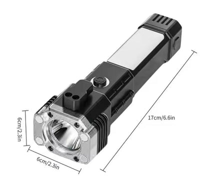 Rechargeable Emergency LED Torch with Window Hammer & Belt Cutter - product image 5