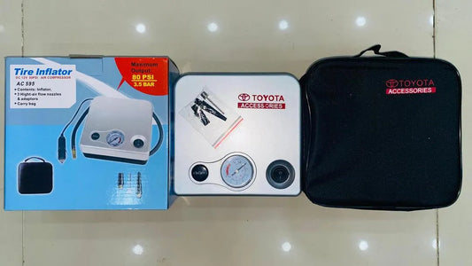 12V Portable Electric Tire Inflator with Pressure Gauge - product image 1
