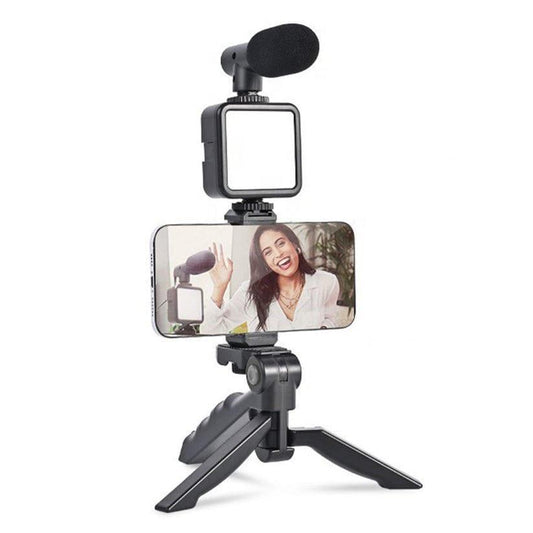 Portable LED Ring Light & Microphone Vlogging Kit - product image 1