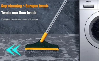 Two-in-one floor scrubber and wiper