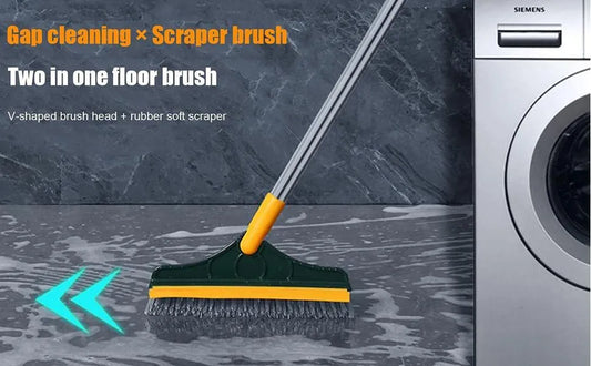 Two-in-one floor scrubber and wiper