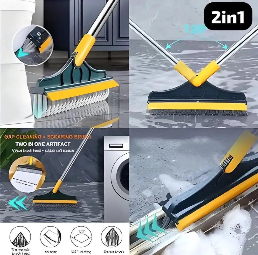 Bathroom floor scrubber brush