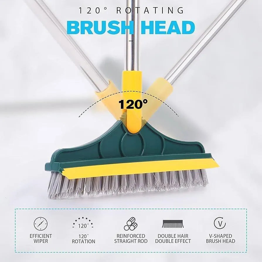 Floor wiper brush angle