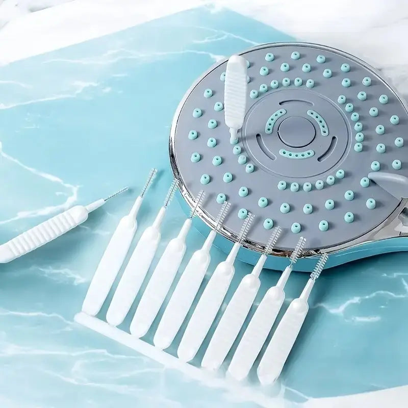 Ten-piece shower-head cleaning brush set