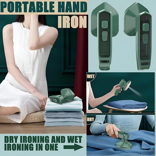 Green foldable steam iron