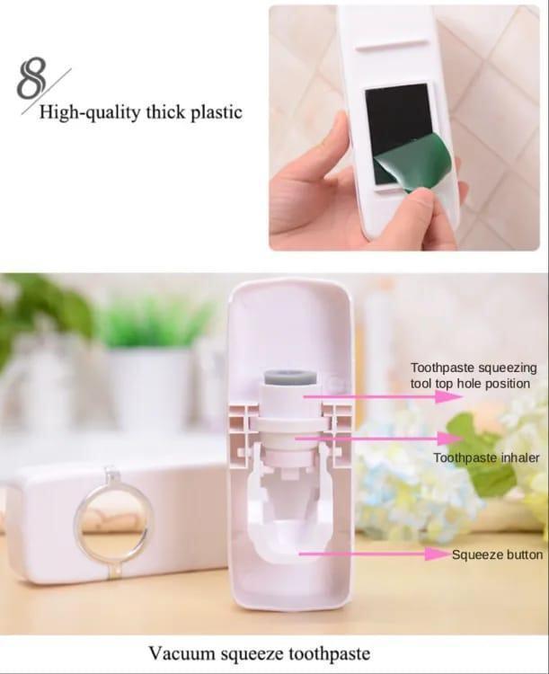 Bathroom toothpaste organizer